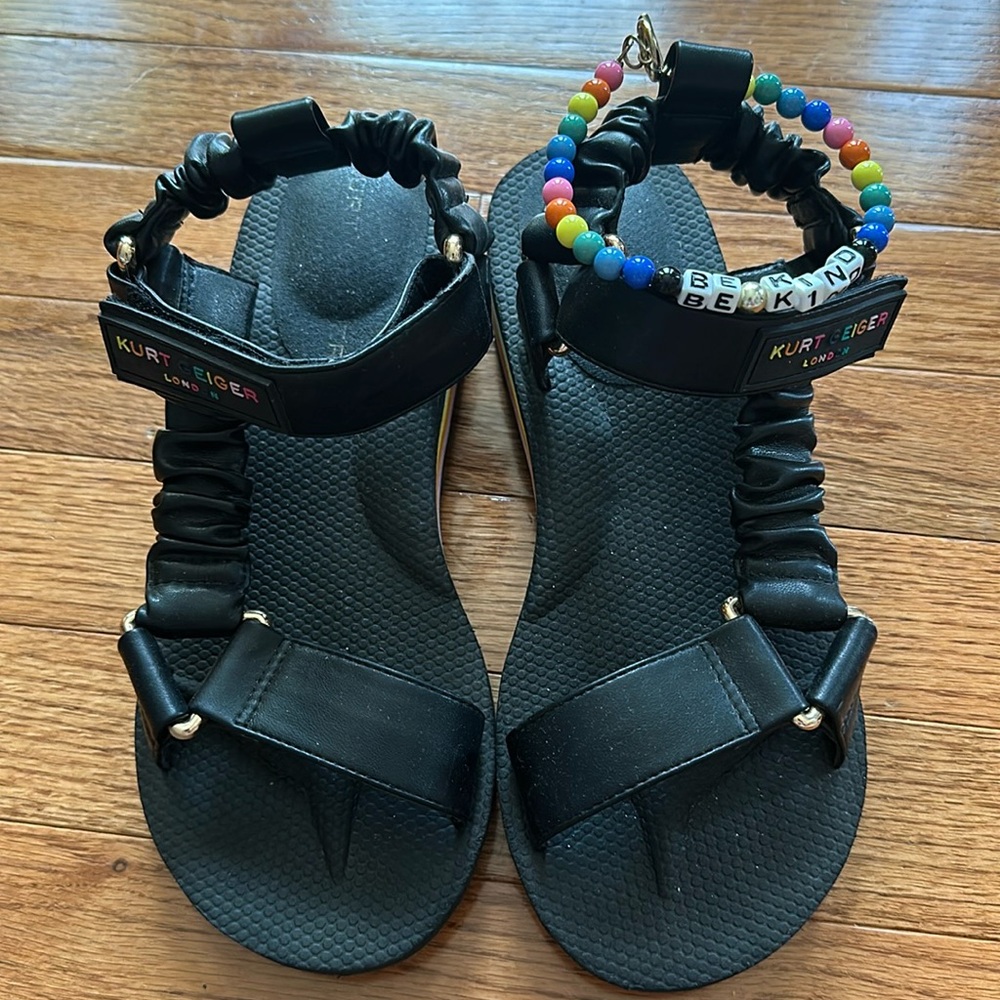 Kurt Geiger London “Be Kind” colorful strap sandal Size 6.5